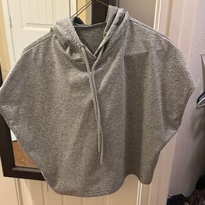 Gray Hooded Poncho